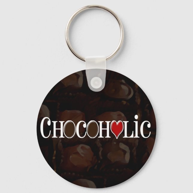 Porte-clés Chocoholic, Brown foncé et Coeur rouge Conception  (Recto)
