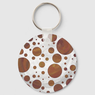 Porte-clés Chocolat Carmel Swirl Polka Dot