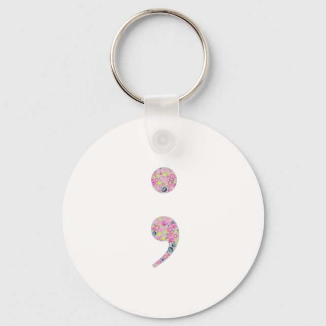 Porte-clés Choisir de continuer | Semicolon (Recto)