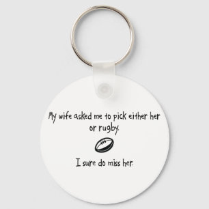 Porte-clés Choisir une femme ou un rugby
