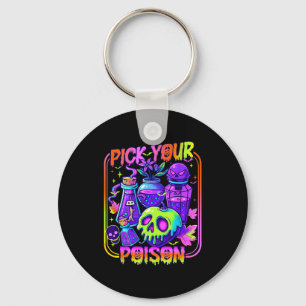 Porte-clés Choisissez Votre Poison Joyeux Halloween Jour Part