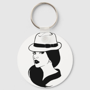 Porte-clés Chola Mexicaine Latina Fille Femme Visage Art