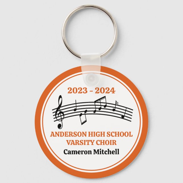 Porte-clés Chorale du lycée d'Orange personnalisée (Recto)