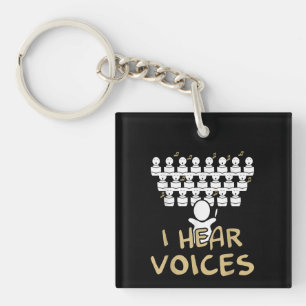 Porte-clés Chorale Enseignant J'Entends Voices Funny Choriste