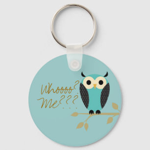 Porte-clés Chouette Bleue Sur Le Membre Qui Moi ?