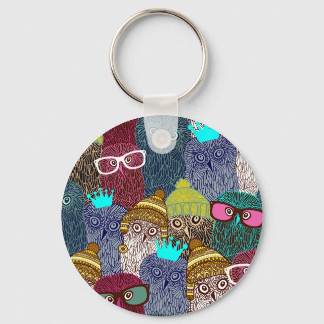 Porte-clés Chouette dans la couronne (Recto)