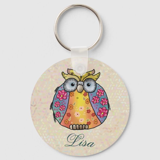 Porte-clés Chouette modèle (Recto)