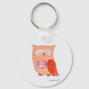 Porte-clés Chouette orange