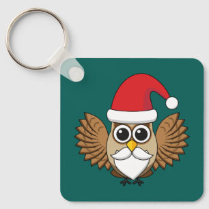 Porte-clés Chouette Père Noël