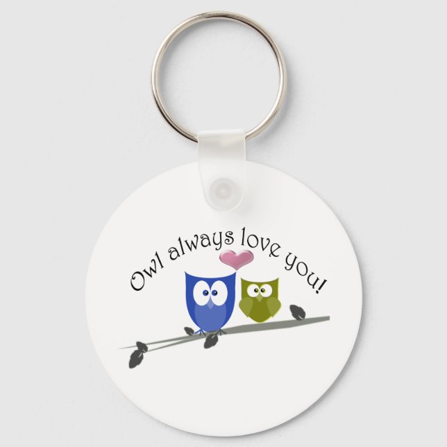 Porte-clés Chouette t'aime toujours ! (Recto)