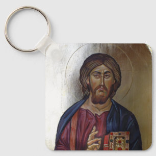 Porte-clés Christ Pantocrator - Icône de style byzantin