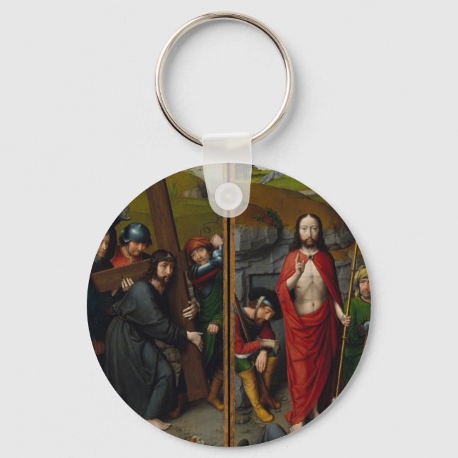Porte-clés Christ porte la croix (Recto)