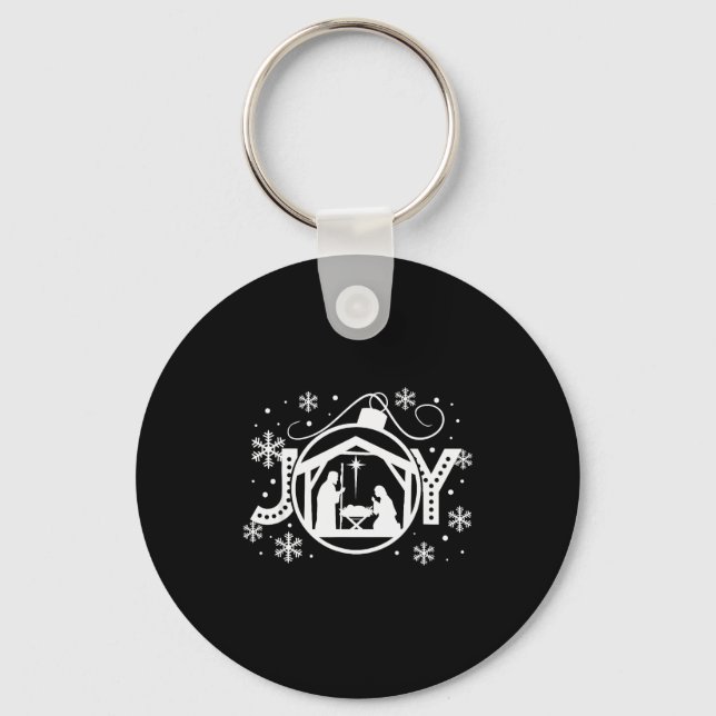 Porte-clés Christian Christmas Joy Jesus Nativity Scene Faith (Recto)