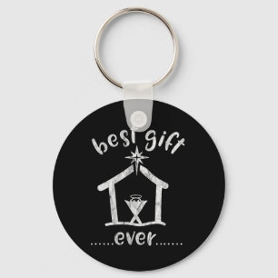 Porte-clés Christian Christmas Meilleur cadeau Ever Jesus His