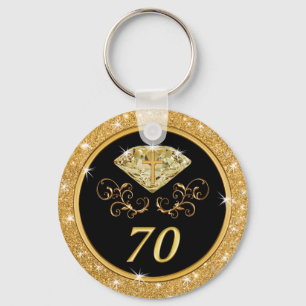Porte-clés Christian Elegant pas cher 70e fête d'anniversaire