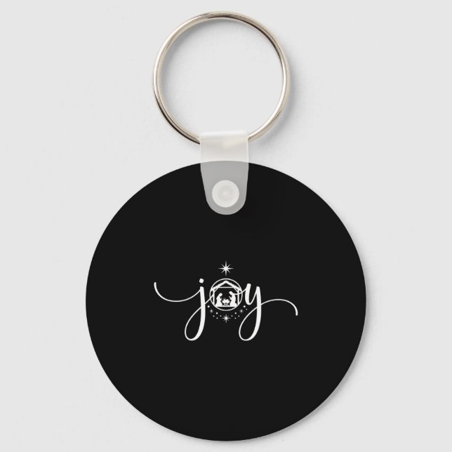 Porte-clés Christian Joy Nativity Christmas - joy' With Baby  (Recto)