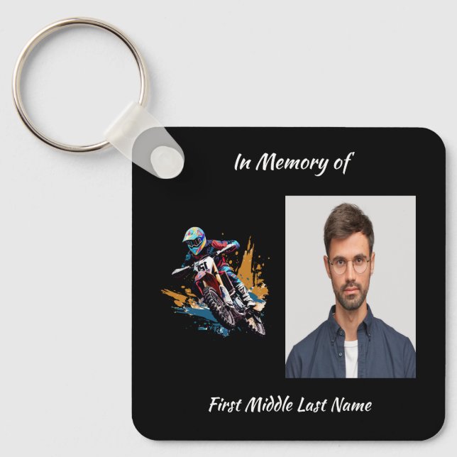 Porte-clés Christian Memorial Motocross Motorcycle Racing (Recto)