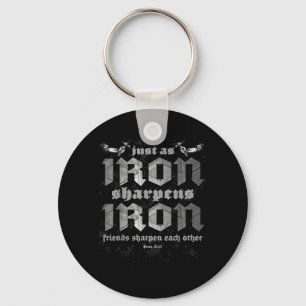 Porte-clés Christian Papa Iron Sharpens Iron Bible Proverbes 