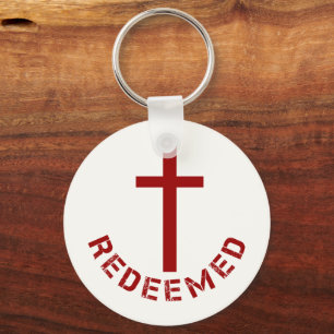 Porte-clés Christian Rendu Croix Rouge et Conception de texte