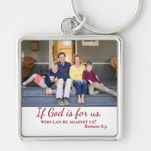 Porte-clés Christian Si Dieu est pour nous Photo de famille