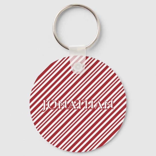 Porte-clés Christmas Candy Cane Stripes keychain (Verso)