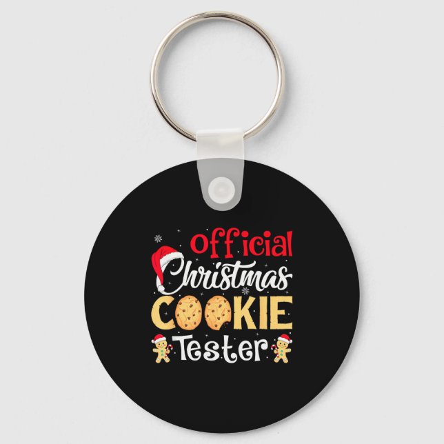 Porte-clés Christmas Cookie Tester Funny Baking Crew Xmas  (Recto)