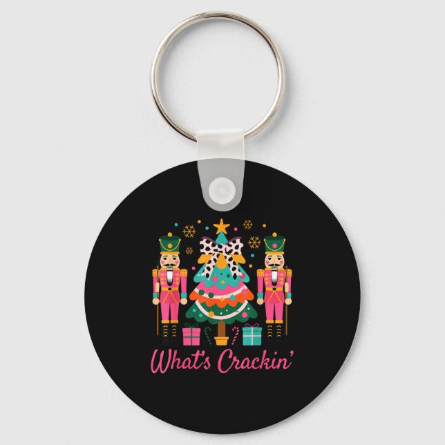 Porte-clés Christmas Crushing It Nutcracker - Funny Retro Ugl (Recto)