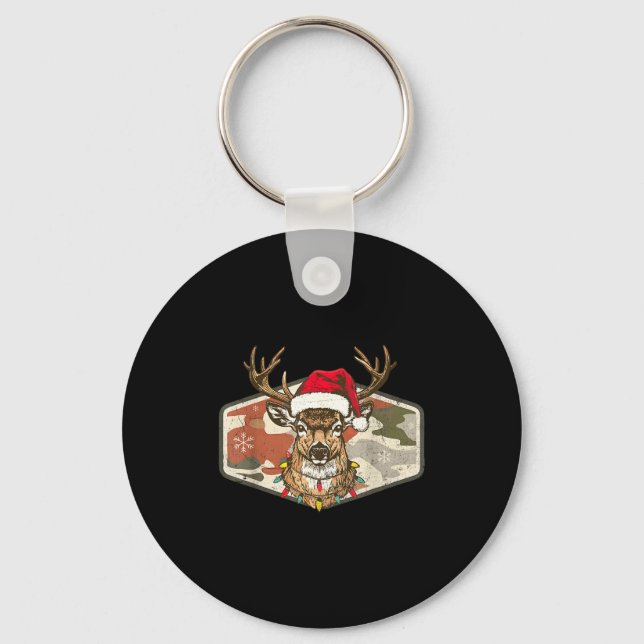 Porte-clés Christmas Holiday Camo Hunting Reindeer Deer Xmas  (Recto)