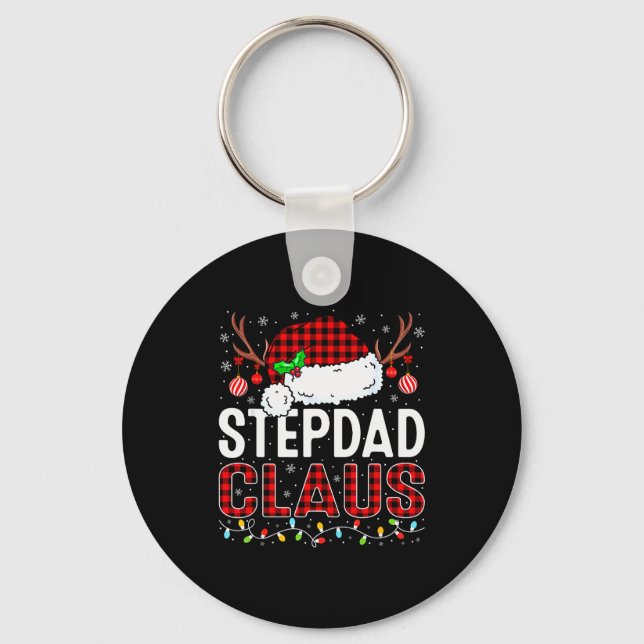 Porte-clés Christmas Lights Stepdad Claus Family Matching Xma (Recto)