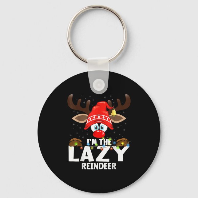 Porte-clés Christmas Matching I'm The Lazy Reindeer  (Recto)