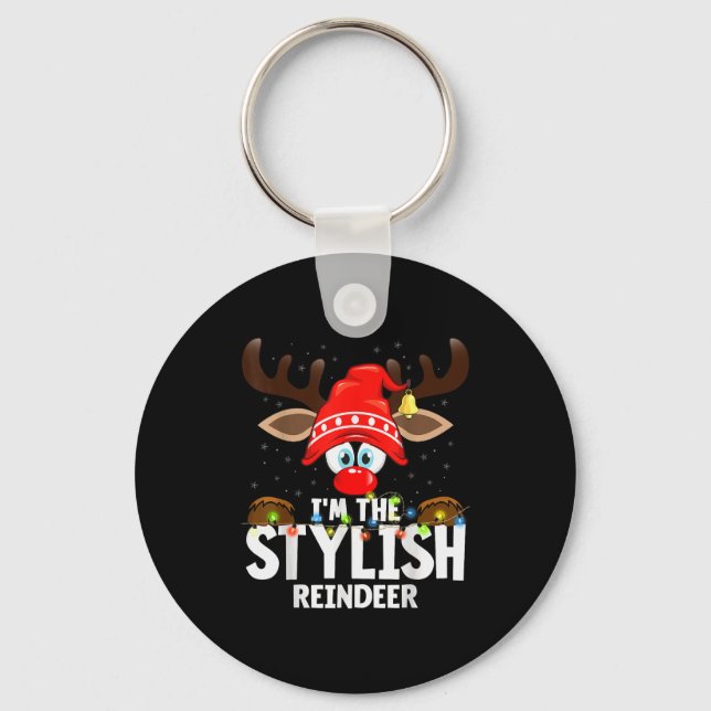 Porte-clés Christmas Matching I'm The Stylish Reindeer  (Recto)
