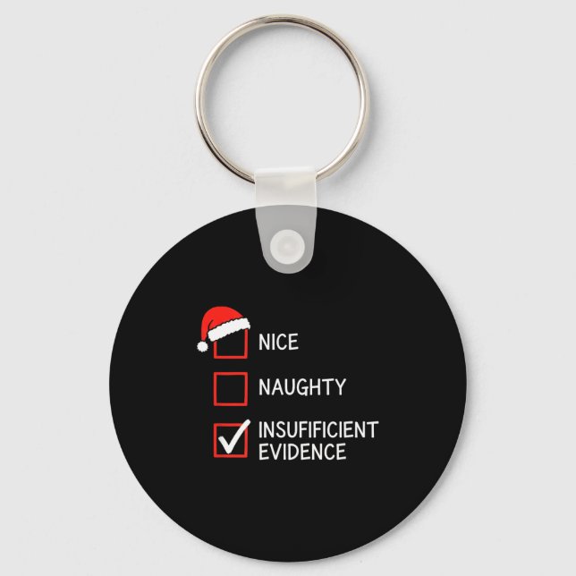 Porte-clés Christmas Nice Naughty Insufficient Evidence Santa (Recto)