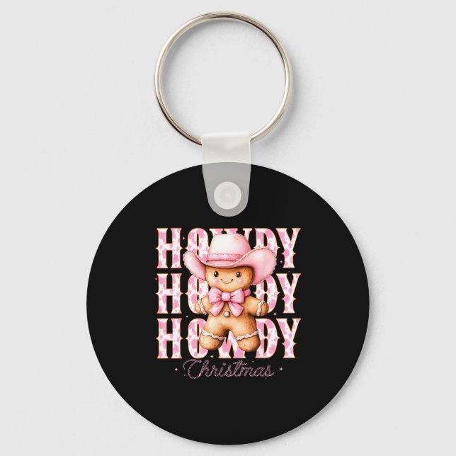 Porte-clés Christmas Nk Gingerbread Cowboy Cowgirl Howdy West (Recto)