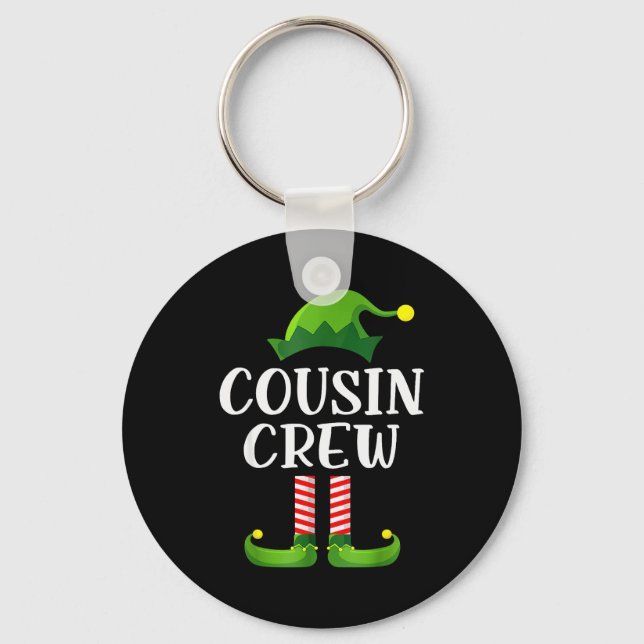 Porte-clés Christmas Pajama Cousin Crew Funny Elf Matching Pa (Recto)