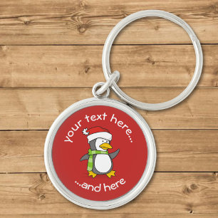 Porte-clés Christmas Penguin Walking on Snow Keychain