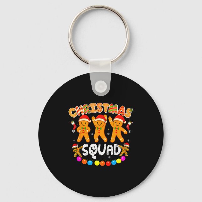 Porte-clés Christmas Squad Funny Xmas Gingerbread Family Matc (Recto)