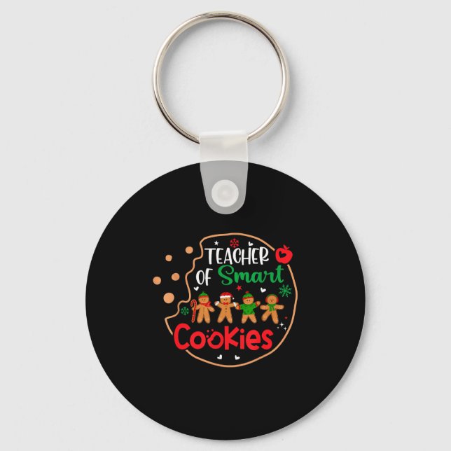 Porte-clés Christmas Teacher Of Smart Cookies Funny Cute Ging (Recto)