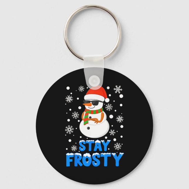 Porte-clés Christmas Tee Funny Frosty Xmas Cool Snowman Women (Recto)