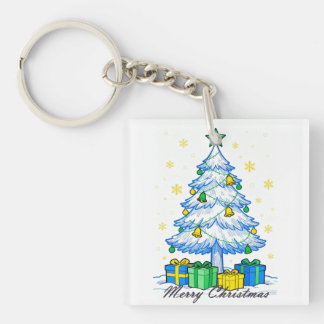 Porte-clés Christmas Tree & Gifts Merry Christmas Acrylic Key