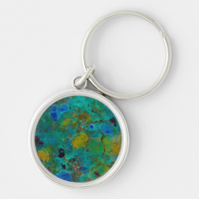 Porte-clés Chrysocolla de Blue Cliff (Devant)