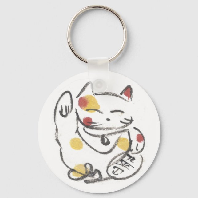 Porte-clés Chubby Maneki Neko Keychain (Recto)