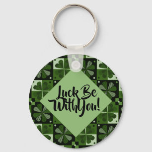 Porte-clés Chuck Be With You Shamrock Checkerboard Motif