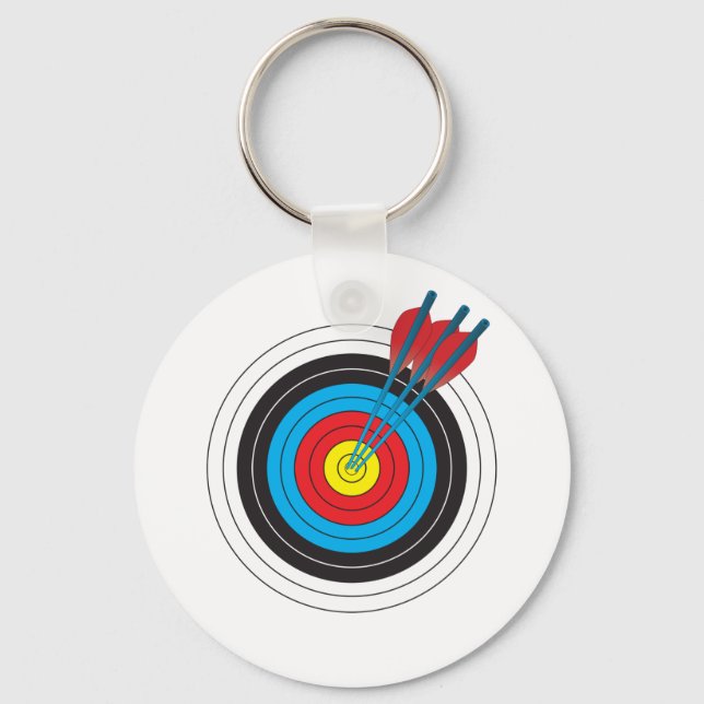 Porte-clés Cible de tir à l'arc avec flèches (Recto)