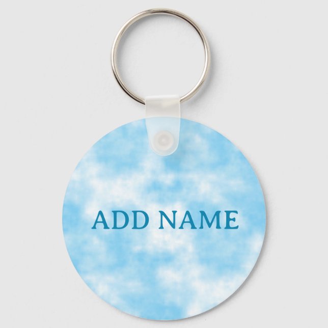 Porte-clés Ciel bleu et art Cloud personnalisés (Recto)
