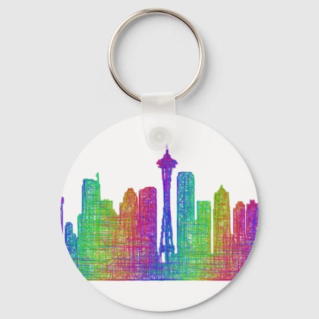 Porte-clés Ciel de Seattle (Recto)