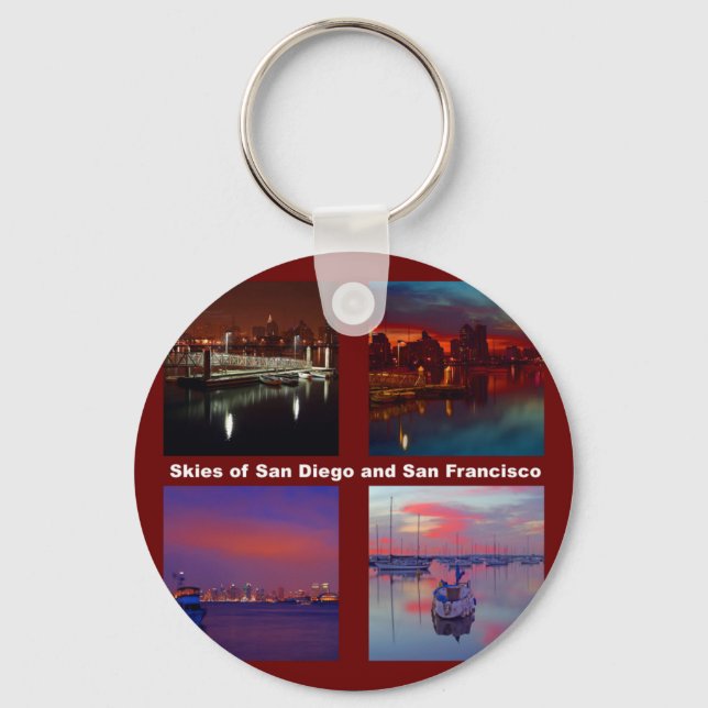 Porte-clés Ciels de San Diego et San Francisco (Recto)