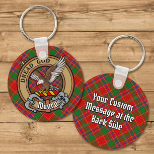 Porte-clés Cimier du clan Munro sur tartan