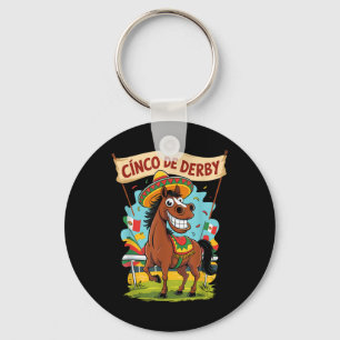 Porte-clés Cinco De Derby Funny Horse Racing Derby De Mayo