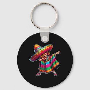 Porte-clés Cinco De Mayo Dabbing Poncho Sombrero Dab Mexicain