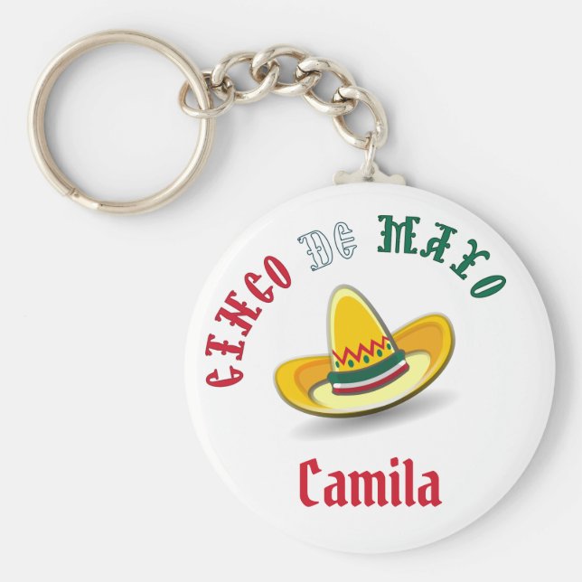 Porte-clés Cinco de Mayo personnalisable 5 mai Fiesta (Devant)